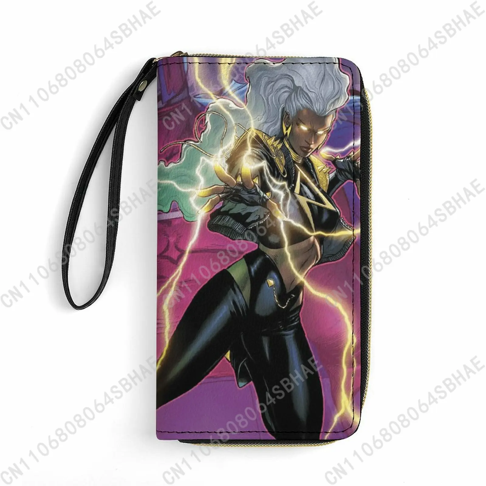 

Marvel Storm Custom PU Leather Wallet Rope Handle Small Portable Card Holder Men Women Purse Gift Friend Parents Cosplay
