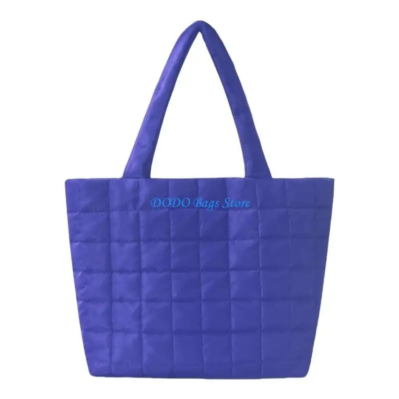 

Quilted Shoulder Bag for Woman Padded Handbag Armpit Bag Large Capacity Work Bag