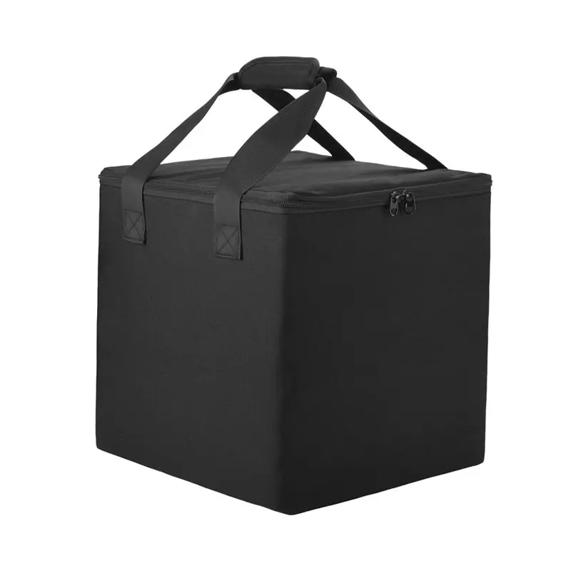 FULL-Vinyl Record Storage Bag For 12-Inch Records Portable Carrying Case Organizer Bag With Handle Holds Up To 50 LP Records
