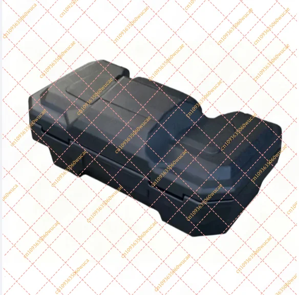 ATV Rear Cargo Box 75x40x29cm with Lock & Backrest, Waterproof HDPE Storage Case for UTV Quad Bike Beach Buggy