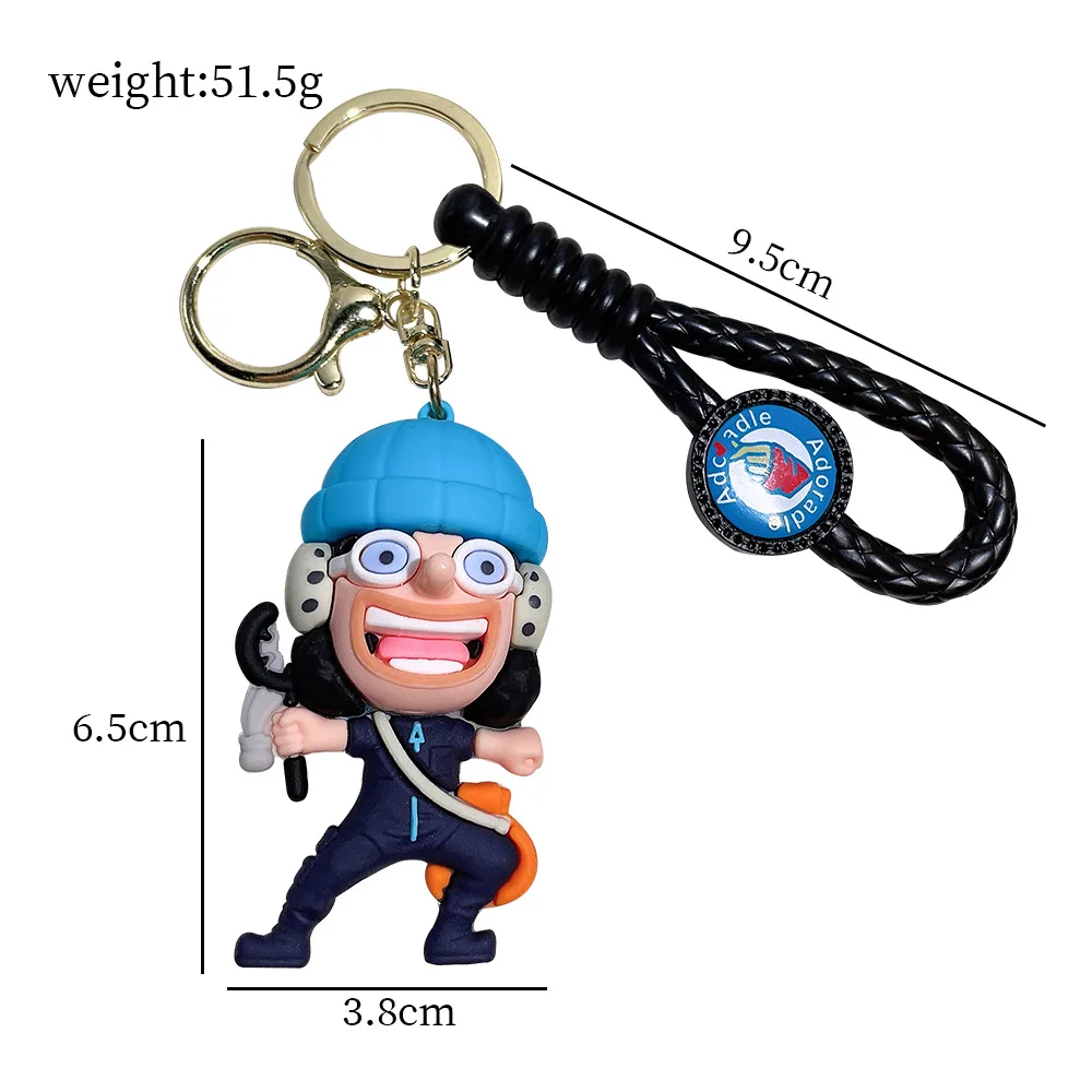 50 Stile ONE PIECE Themen-Schlüsselanhänger Niedlicher Luffy, Roronoa Zoro, Silikon-Ornamente Schlüsselkette Rucksack-Deko Kleine Geschenke für Freunde – Detail 2