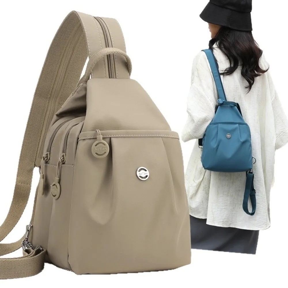 

Fashion Oxford Fabric Backpack Multi Layer Large Capacity Chest Bags Multi-purpose Waterproof Crossbody Bag Outdoor Hiking