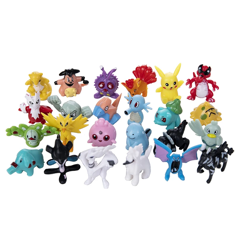 2-3Cm Pokemon Figures  Model with 24-144Pcs Lot Bulk Buy Different Styles Pikachu Anime Figure Dolls Kawaii Toys Gift