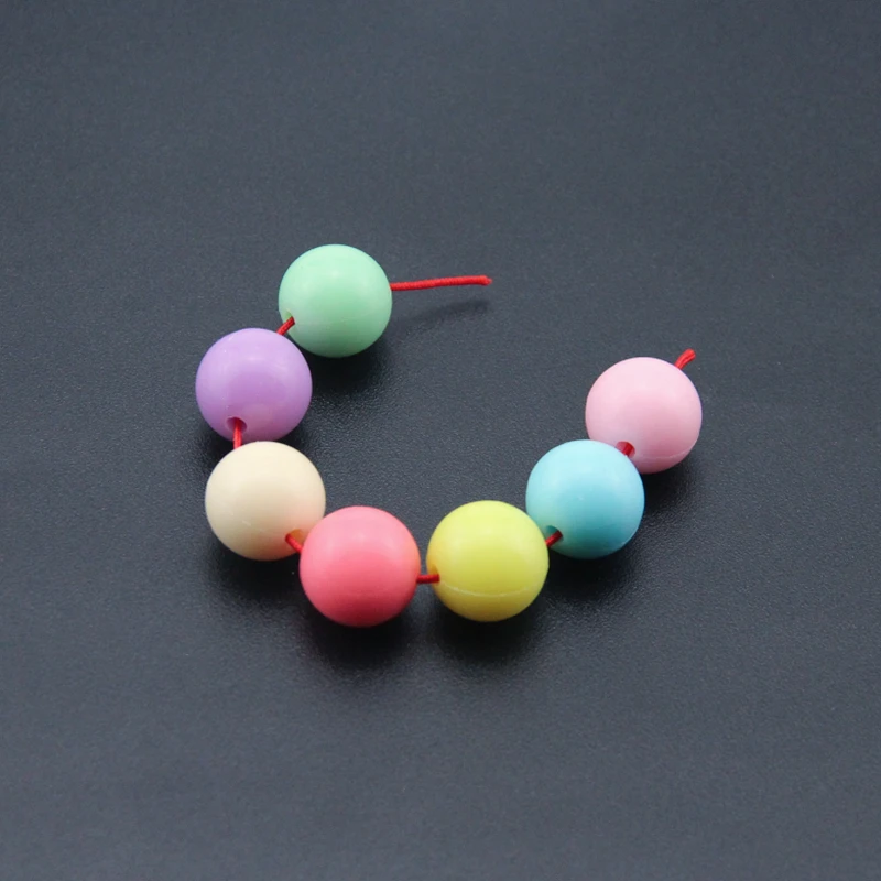 30 Gram 0.6-1.4cm Mieszane Kolory Macaron Akrylowe Okrągłe Koraliki Do Wyrobu Biżuterii Bransoletek Naszyjników DIY Zabawki Dla Dzieci Materiały Do Rękodzieła — zdjęcie 3