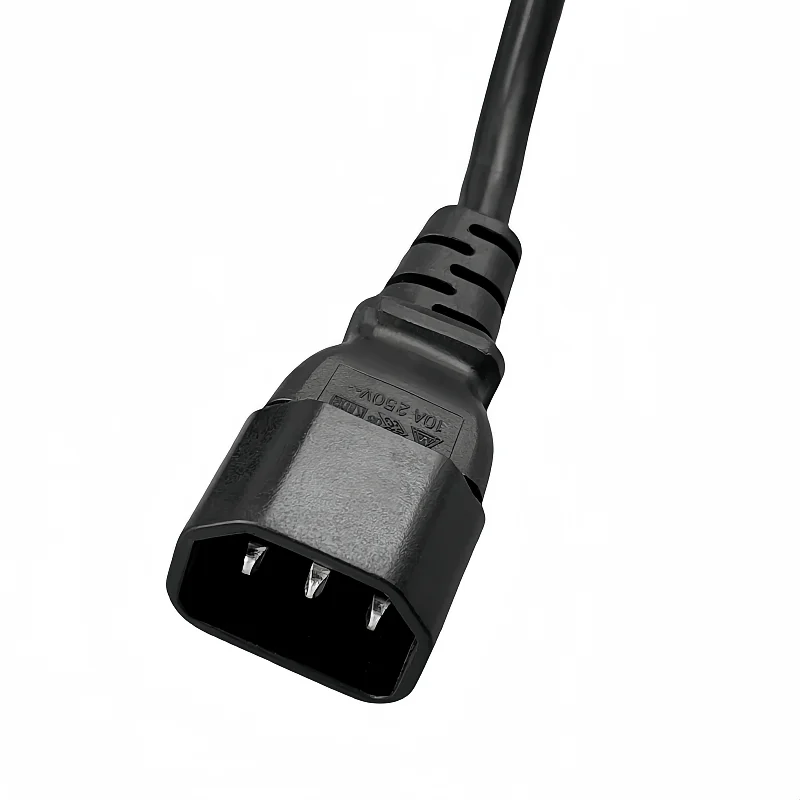 High Quality IEC 320 C14 Male Plug to 4XC13 Female Y Type Splitter Power Cord C14 to 4 x C13  250V/10A 1 out of 4 power cable