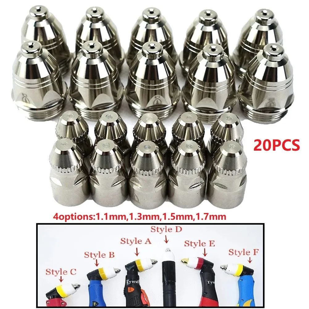 20 STKS P80 Plasmasnijtoorts Verbruiksartikelen Snijden 40A 60A 80A Tip CNC Plasma Torch Tip Elektrode Nozzles Lassen & Solderen