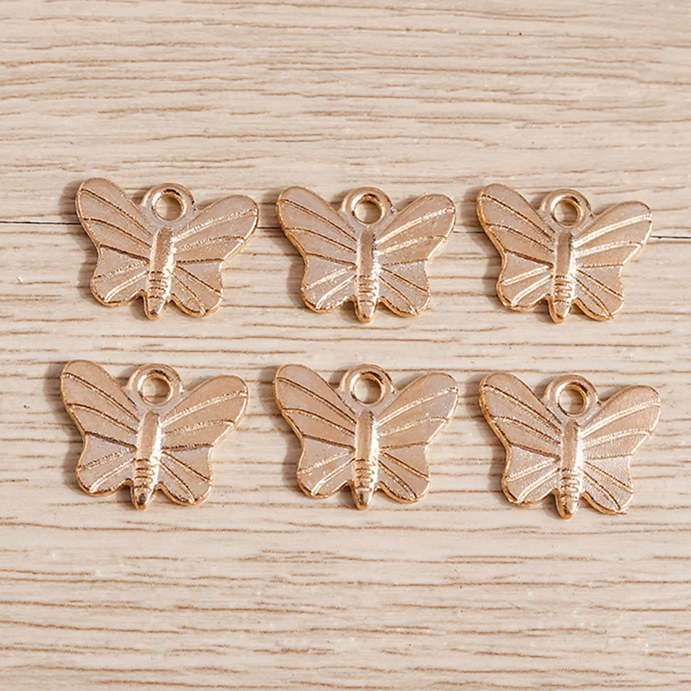 

Tusember 30Pcs 12*15mm Alloy Gold Color Butterfly Charms Pendant For Necklaces Earring Handmade DIY Jewelry Making Findings