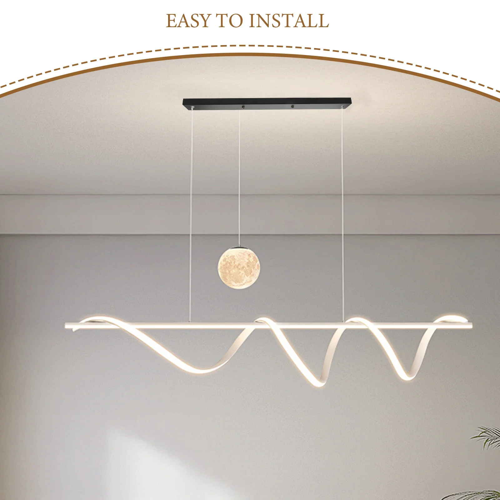 مستطيلة متعددة رئيس قلادة مصباح المظلة ضوء السقف قاعدة غطاء معدني أسود لوحة لغرفة الطعام تركيبة إضاءة