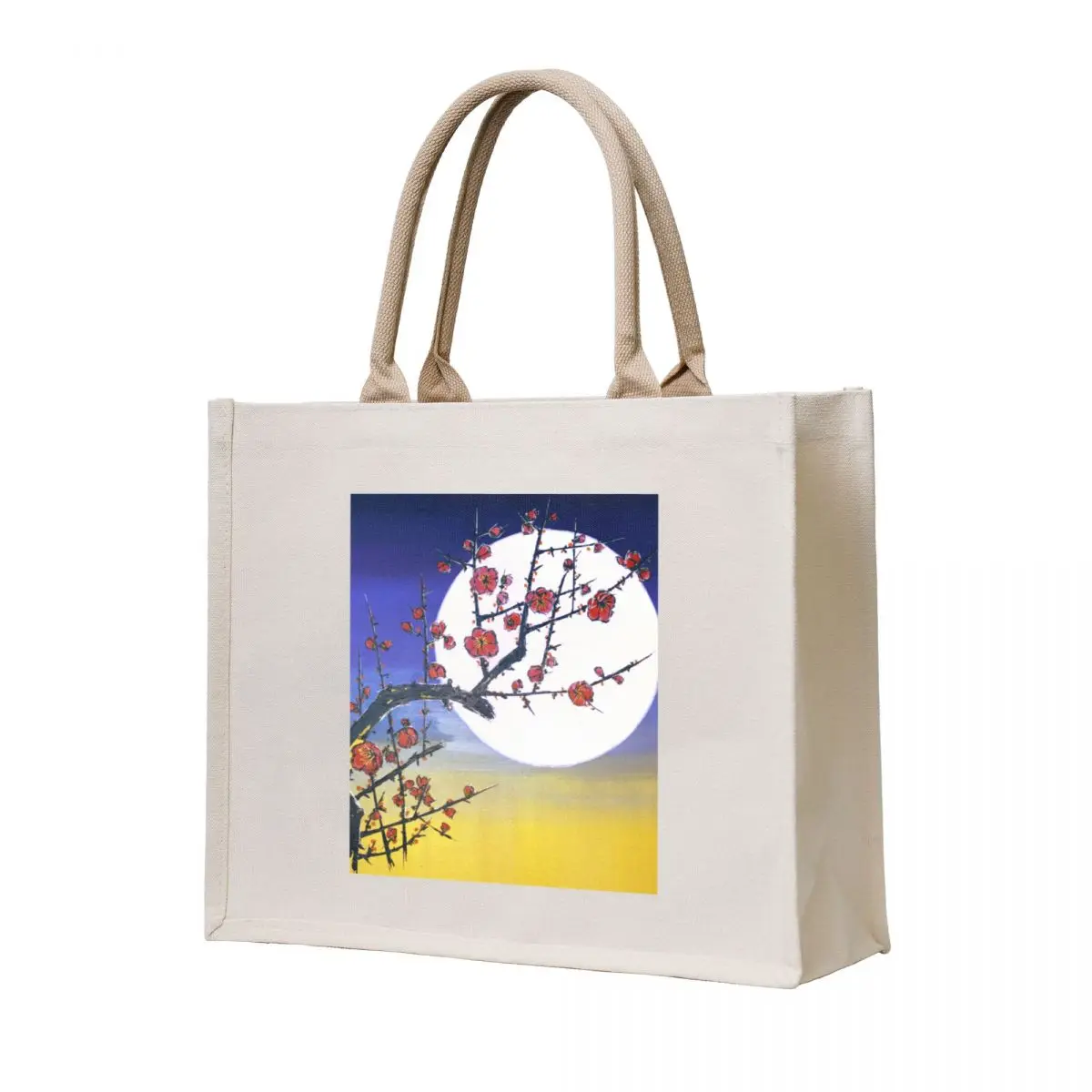 

A Red Plum Branch against the Summer Moon after Hiroshige Tote Bag shopper bag women Women's bags