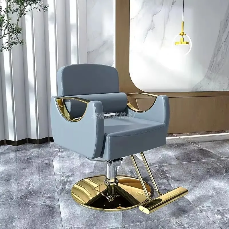 Barbershop Men Barber Chair Folding White Design Hairstylist Barber Chair Nordic Adjustable Silla Barberia Salon Furniture