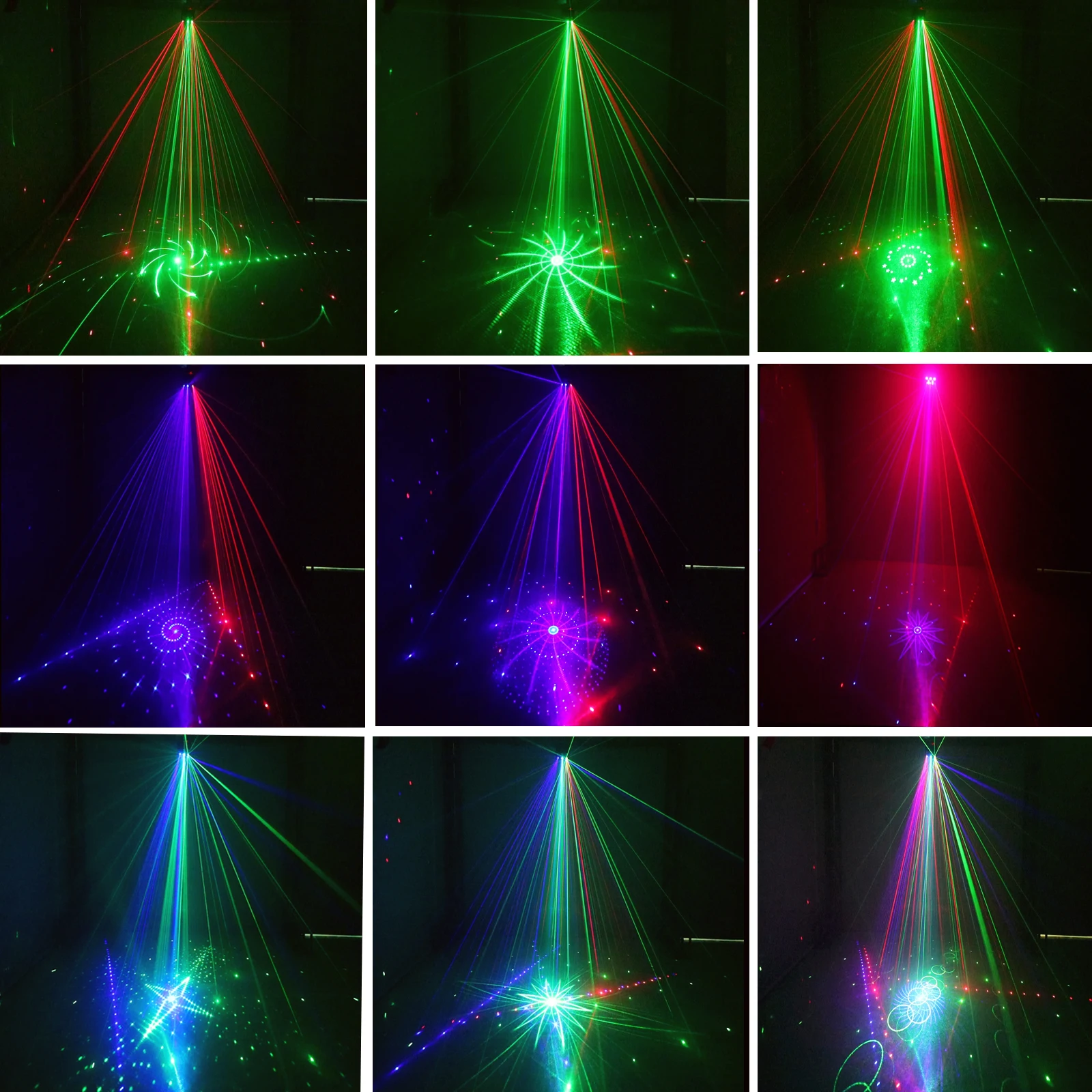 WUZSTAR DJ Party Lights,21 Lens RGB UV Disco Strobe Light Indoor Support DMX 512 Ravelight with Remote Control for Home Parties