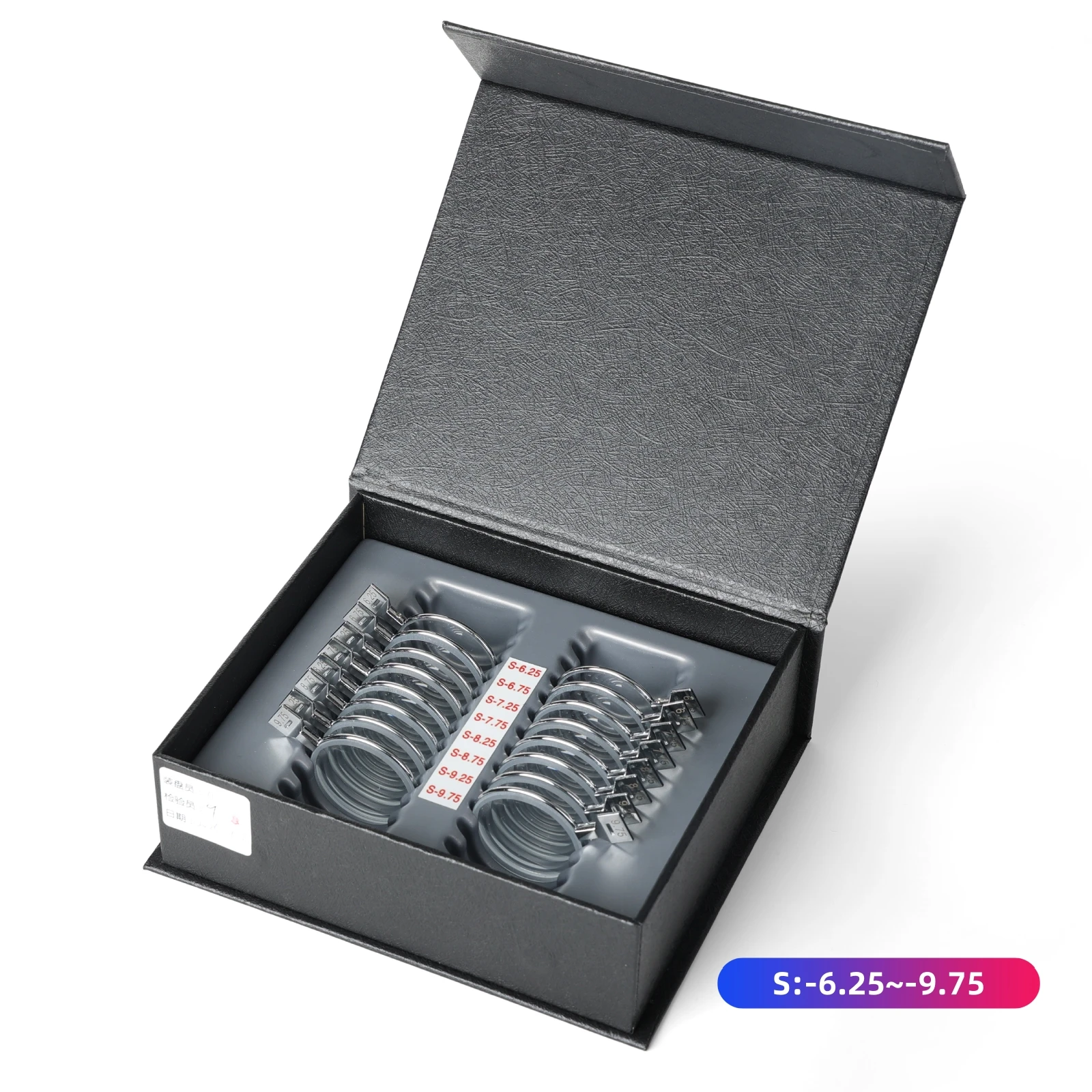 Professional 16 Pcs Trial Lens Set for Eyewear | -6.25 to -9.25D Sphere Metal or Optometrists, Ophthalmologists, Eyewear 16B1