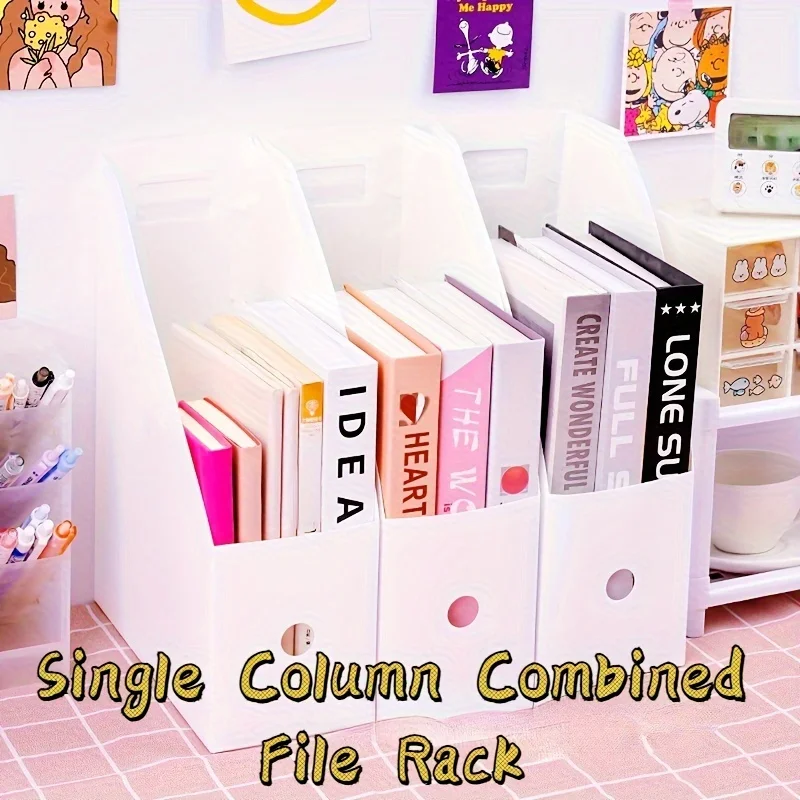 Desktop File Holder, Minimalist Style Student File Stand, Office File Box, Bookend, Stationery Organizer