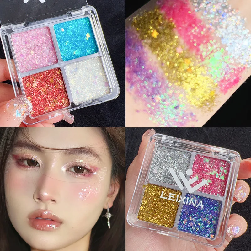 

4/9Colors-Box Mermaid Sequin Body Glitter DIY Gel Long Lasting for Eye Face Hair Makeup Music Festival Party Sparkling Pigments*