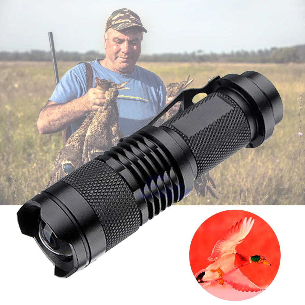 LED 670nM Red Beam Light Flashlight edc Torch Lamp Lantern Against Deteriorating Eyesight Powerful Tactical Hunting Flashlight