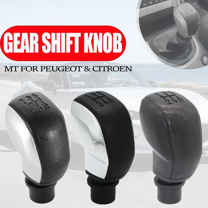 for Peugeot Citroen 206 207 307 Car Gear Shift Knob Head Interior Replacement Accessories Manual Transmission Lever Handle