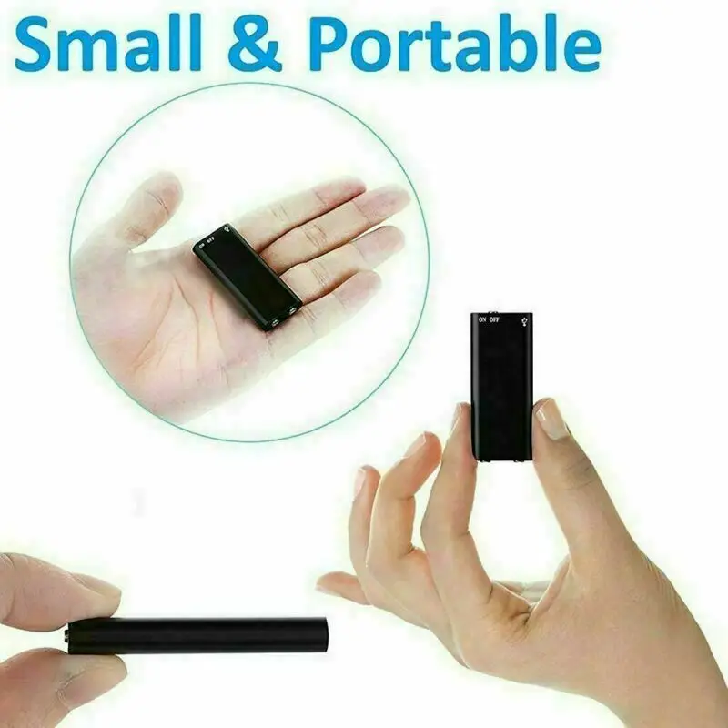 4-64GB Tiny Digtal Voice Recorder Espia Mini Sound Portable Voice Activated Dictaphone Noise Reduce Recording MP3 Player