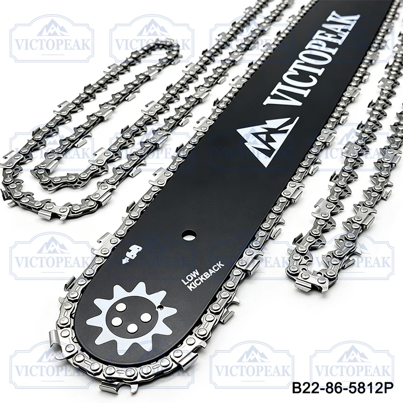 22-Zoll-Kettensägenkette und Stange namens Länge 22" Teilung 0,325" Gauge 0,058" Links 86 Modell B22-86-5812P – Detail 6