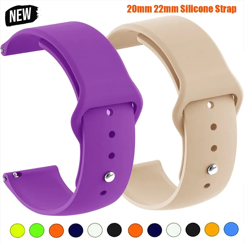 20mm 22mm Armband für Samsung Galaxy Watch 6/5/4/6 Classic/5 Pro/4/Active 2 Silikon-Armband Huawei Watch GT 4-2-2e-3-3 Pro Band