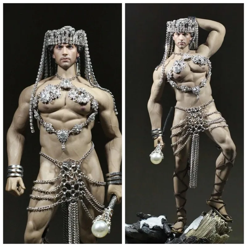 

1/6 Male Soldier Clothes Headwear Diamond Bra Metal Underwear Bracelets Model for 12in Phicen M30 M31 M32 M33 M34 M35 Body Doll