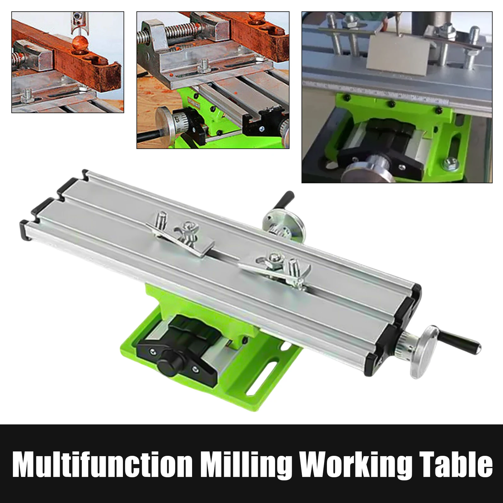 Alumínio Alloy Precision Milling Machine Worktable, Mini Broca Vise Fixture, mesa de trabalho, Cruz Slide Table, ajustável X-Y Axis