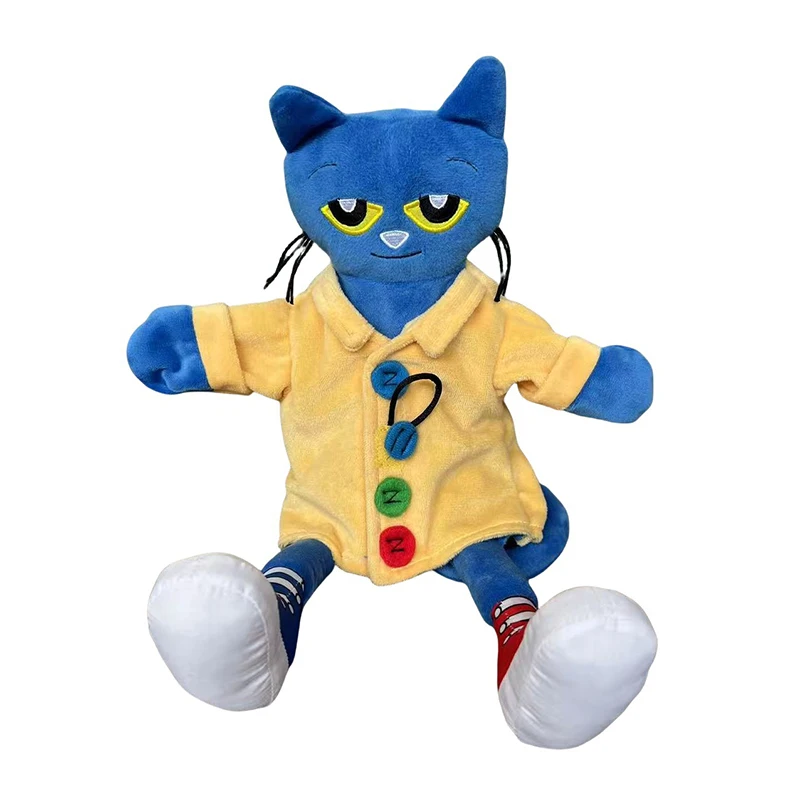 New 30cm Pete The Cat Hand Puppet Plush Children Soft Doll Talk Show Party Props Christmas Doll Plush Toys Puppet Kids Gift