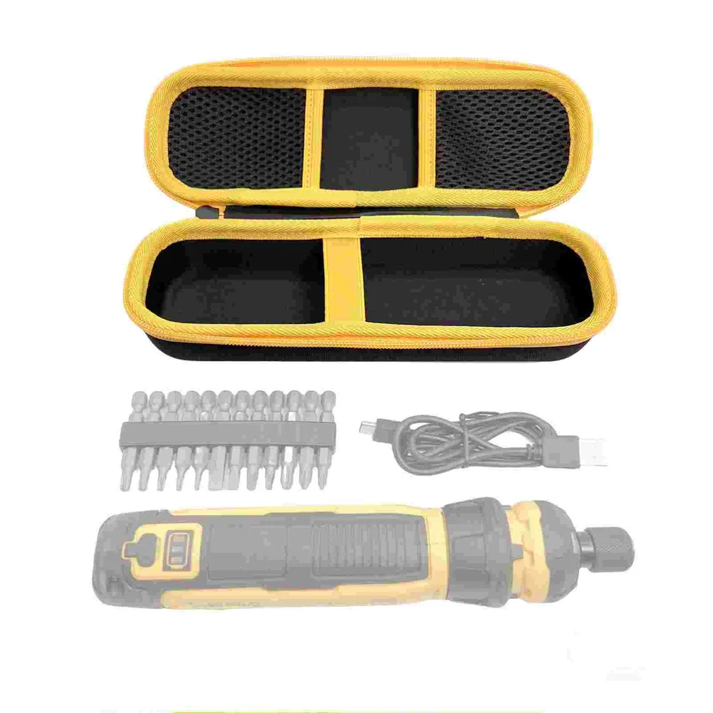 Nylon Bag for Wireless Screwdrivers Shockproof Interior Ergonomic Outline and Elastic Mesh Pockets for Cordless Tool Storage