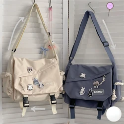 Borse in Nylon borsa a tracolla borse a tracolla di grande capacità per adolescenti ragazze uomini Harajuku Messenger Bag borse da scuola per studenti Sac