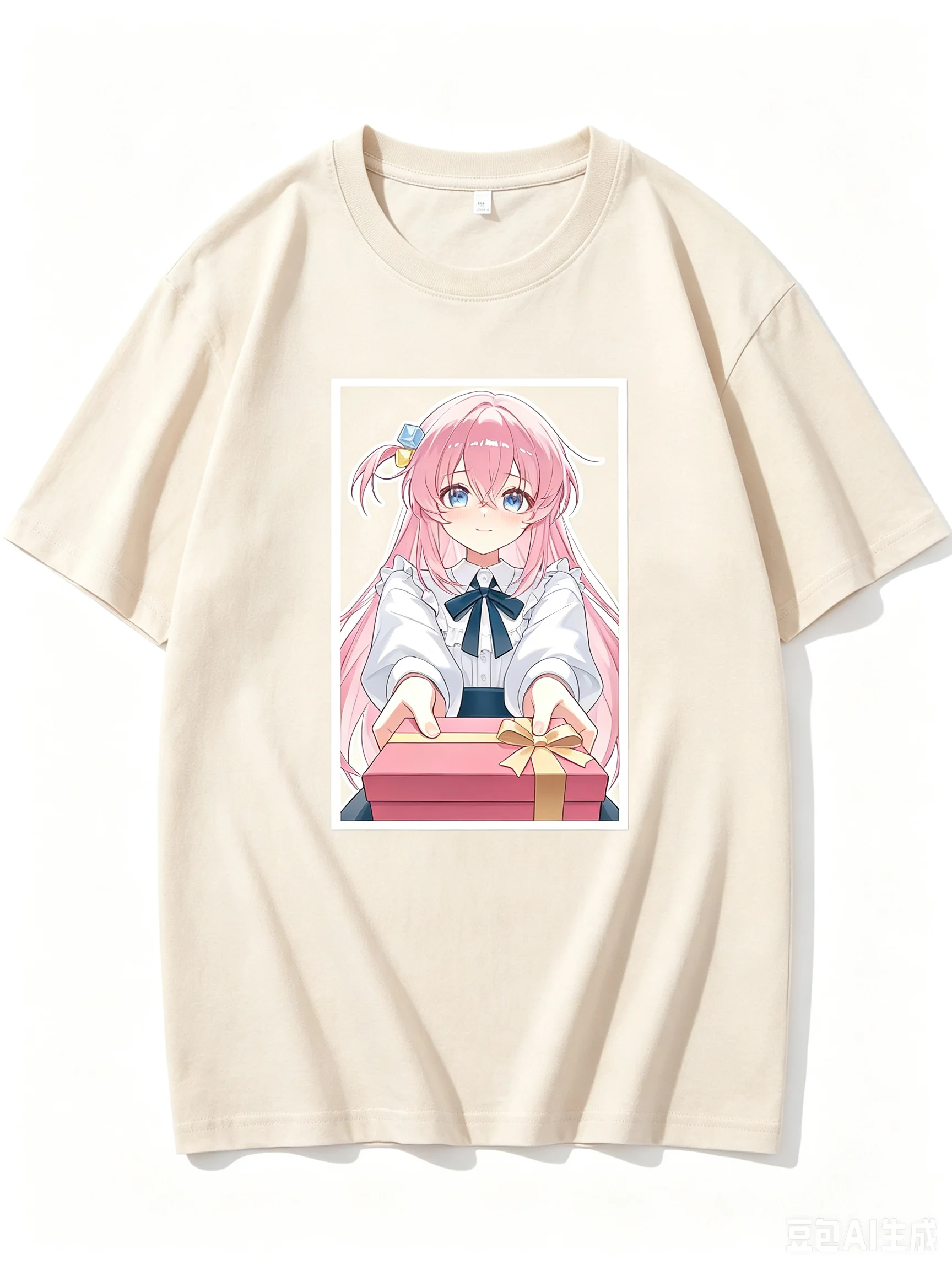 Hitori Gotoh Gift Offering Portrait Anime Frame Graphic Crew Neck Short Sleeve Comfortable Women And Men T-shirt