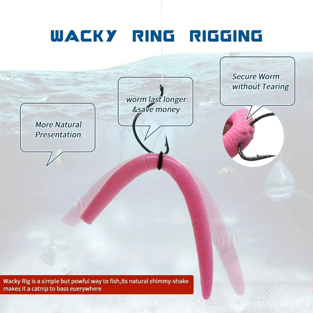 Goture Rig Wacky con O-rings para vinilos – Neko y anillas - imagen 3