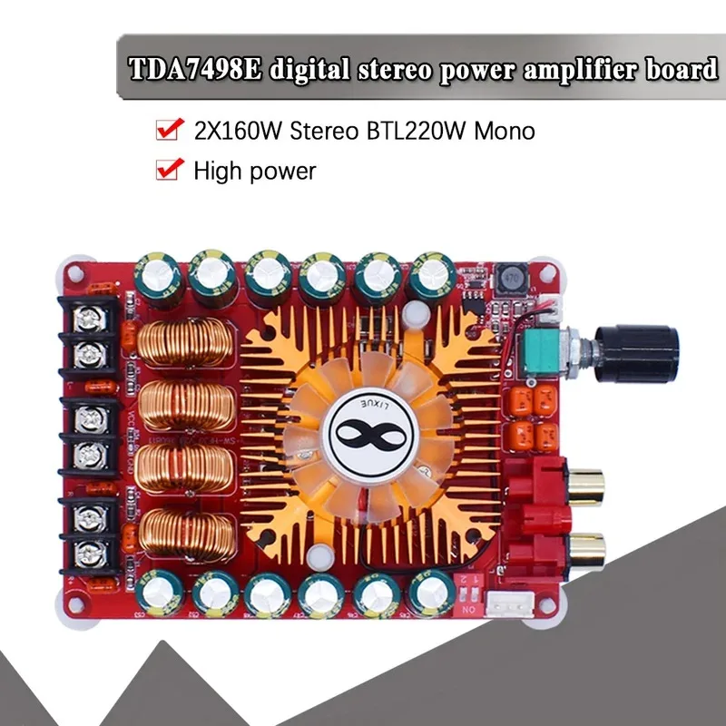 TDA7498E 2 X 160W BTL220W mono power digital stereo amplifier AMP board Dual Channel Audio module