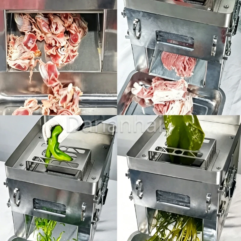 

Electric Stainless Steel Vegetable Chopper Multifunctional Food Grinder Meat Slicer - Kitchen Home Appliance