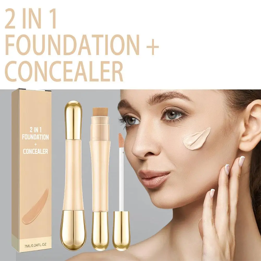 New Double Concealer Foundation Stick Moisturizing Coverage Contour Acne Long Lasting Brighten Waterproof Makeup Spots E8v2