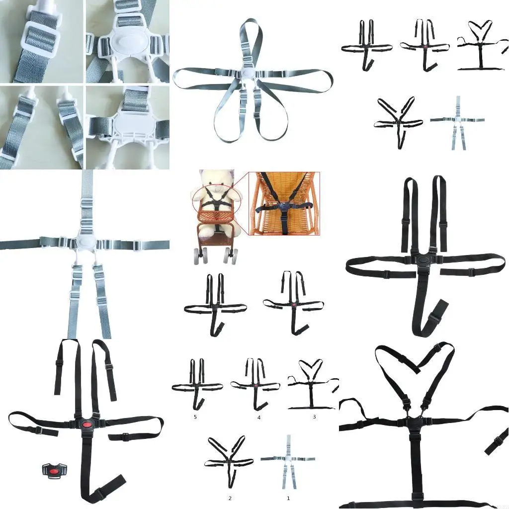 

High Chair Straps Harness Baby Safety Strap Belt for Stroller Pushchair Pram L8RB