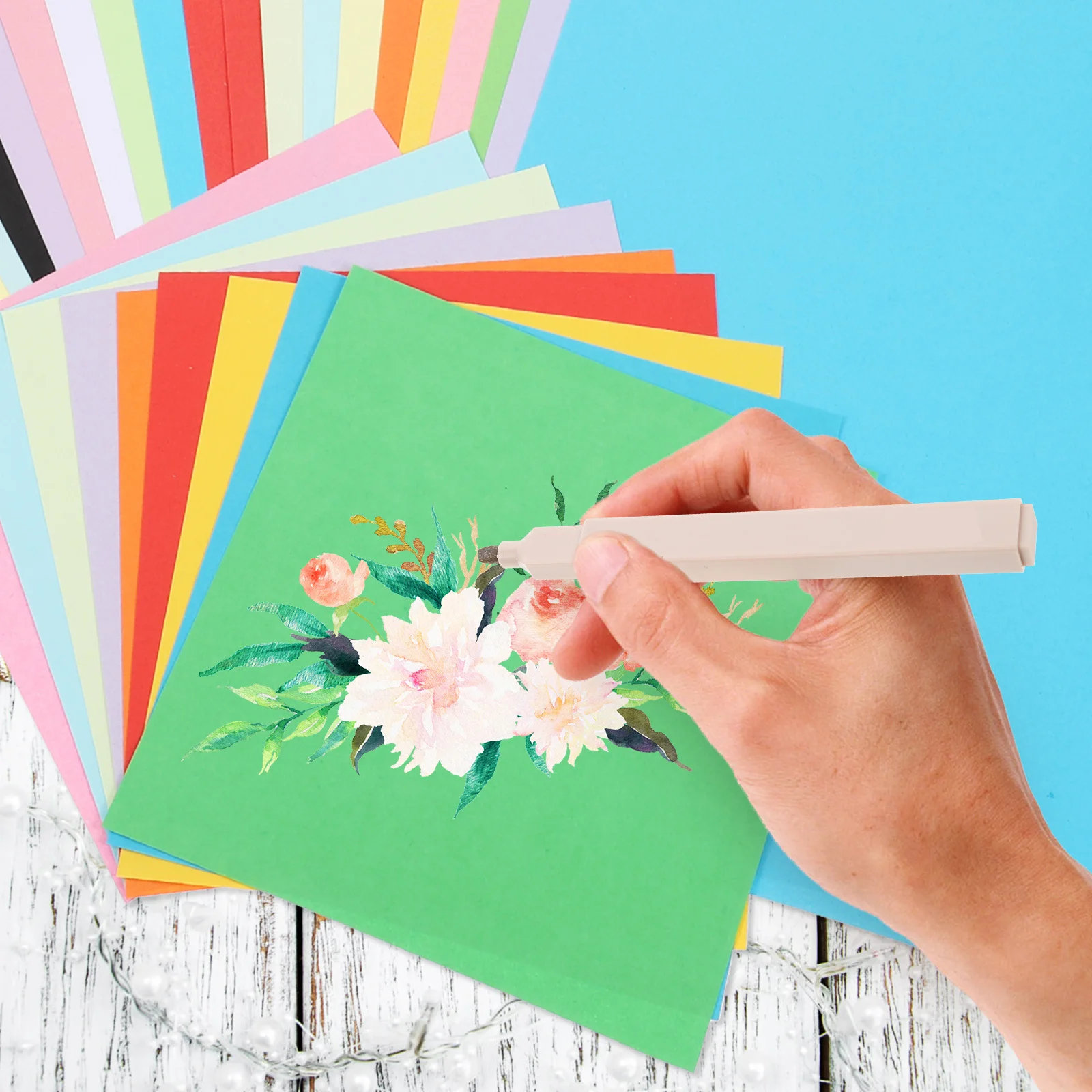 120 ورقة من ورق اوريغامي ملون مزدوج الجانب DIY ورق الحرف اليدوية لمستلزمات تزيين القصاصات اليدوية