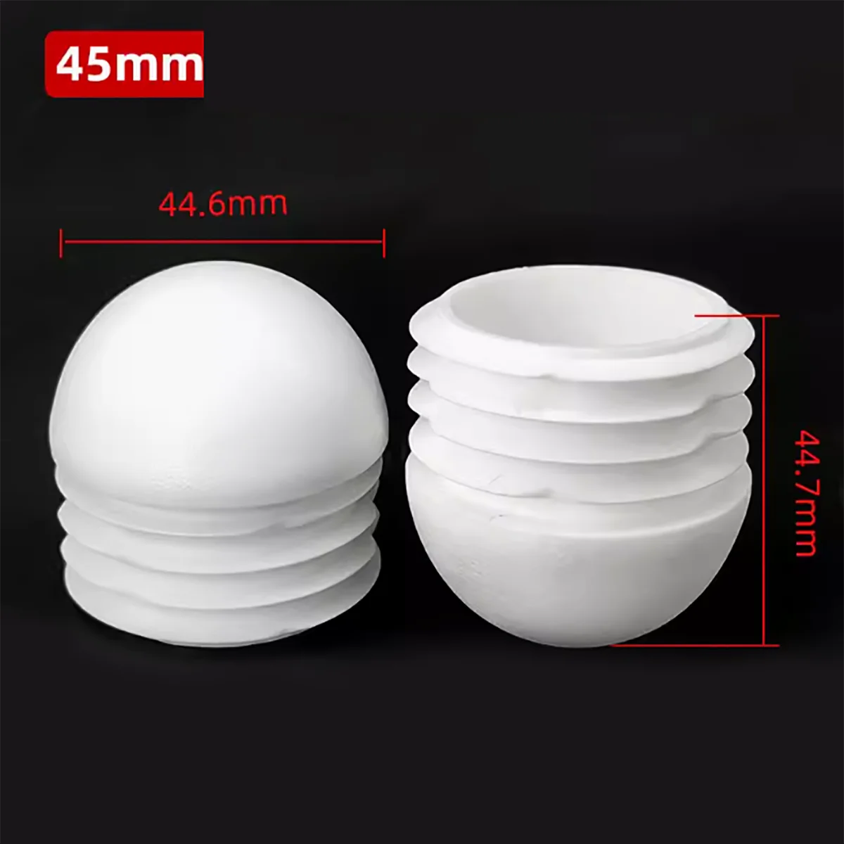 White Round Bung Plastic Blanking End Cap Tube Pipe Inserts Plug Insert Stoppers 13mm 16mm 19mm 20mm 22mm 25mm 28mm 30mm-60mm ﻿