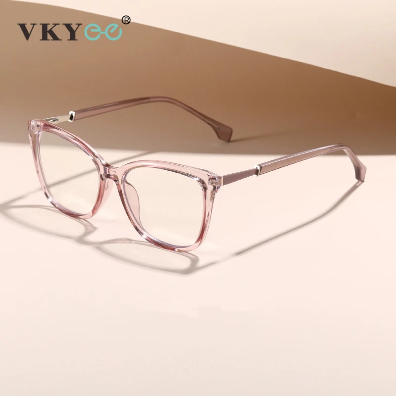 VICKY New Simple Cat's Eye Personalized Design Fashion Anti-Blue Light Reading Glasses Customizable Prescription 27007