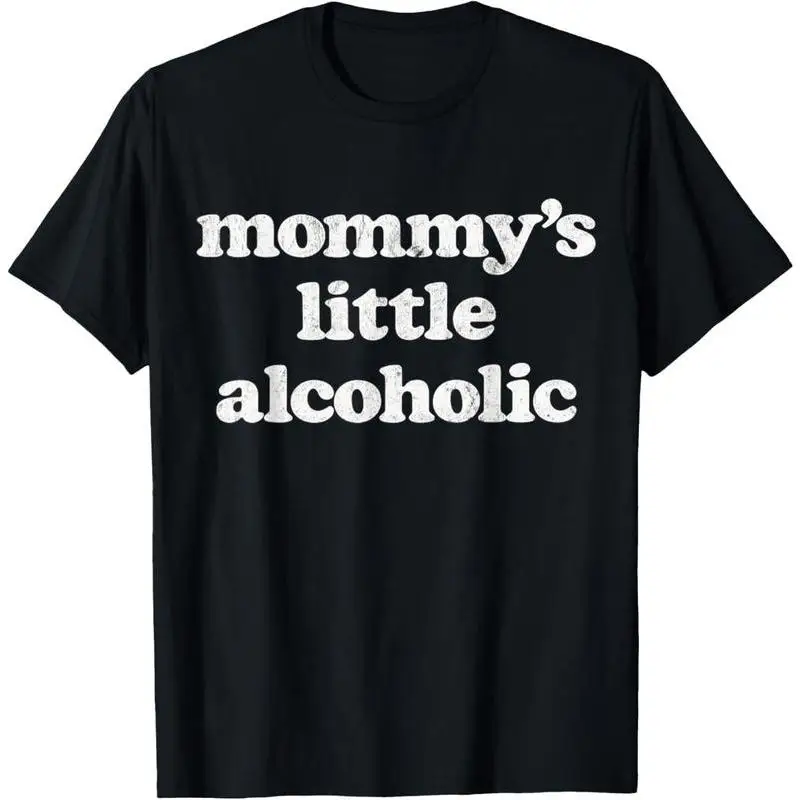 

Unisex Funny "Mommy's Little Alcoholic" T-Shirt | Edgy Humorous Quote Graphic Tee | Adult Party Satire Gift Top