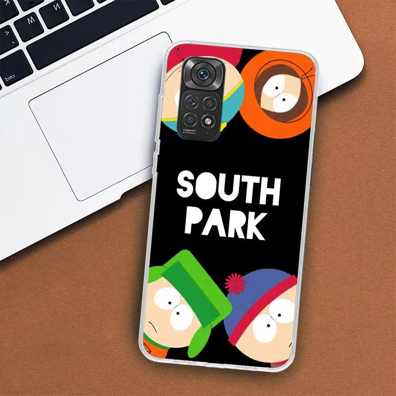 Cartoon S-South P-Parkes Phone Case For Xiaomi Redmi Note 14 13 12 12S 11 Pro Plus 11S 10 10S 11T 11E Soft Transparent Shell Cov