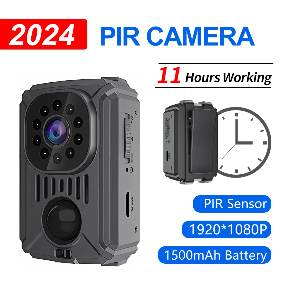 Mini Camera 1080P Portable Digital Video Recorder Worn Police Small Body Cam Night Vision DV Miniature Camcorder Standby 90 Days