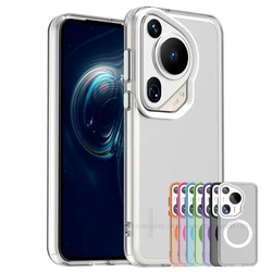 For Cover Huawei Pura 70 Ultra Case Huawei Pura 70 Ultra Capa Annular Magnetic Wireless Charging Matte Clear Funda Pura 70 Ultra