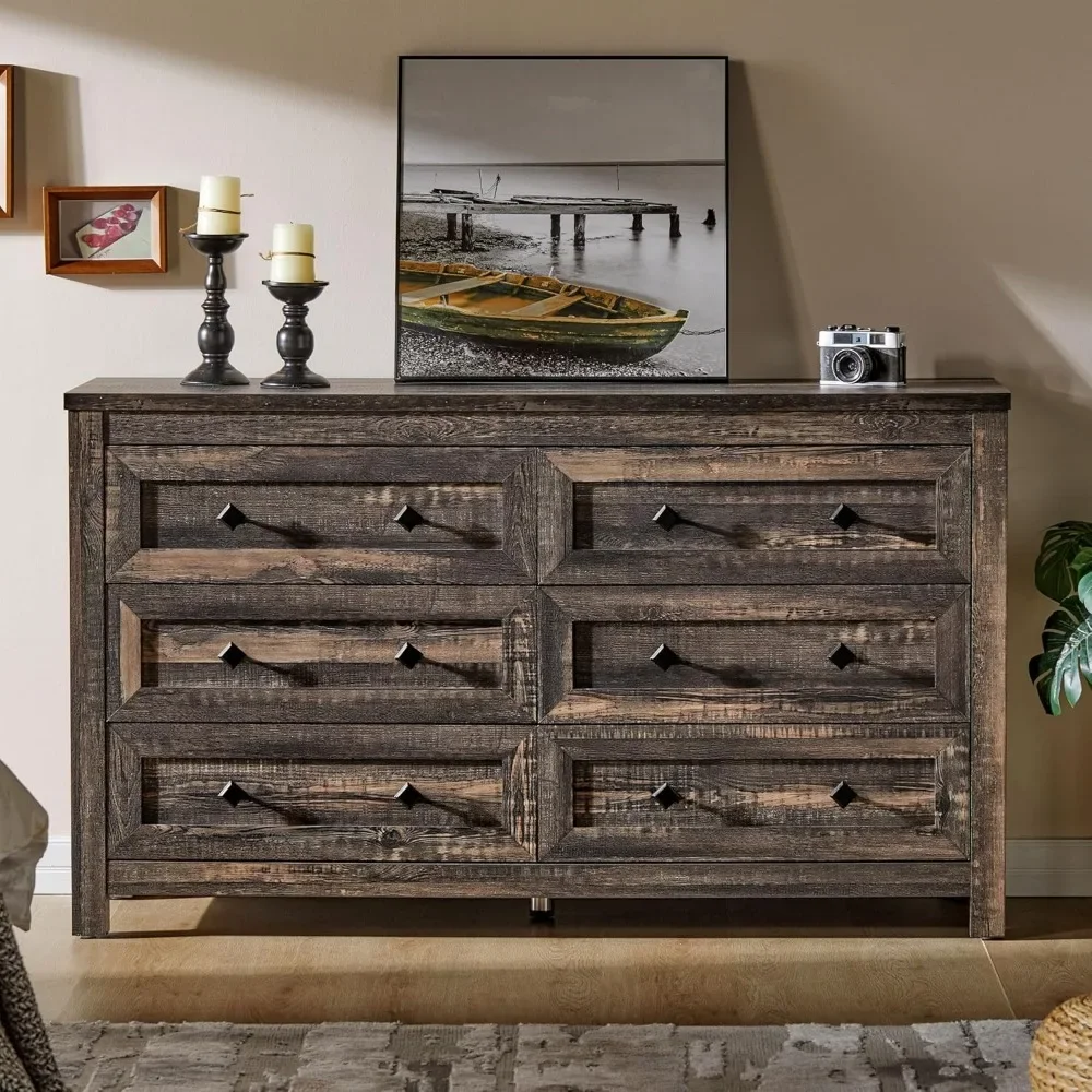 6 Drawers Dresser for Bedroom, 54