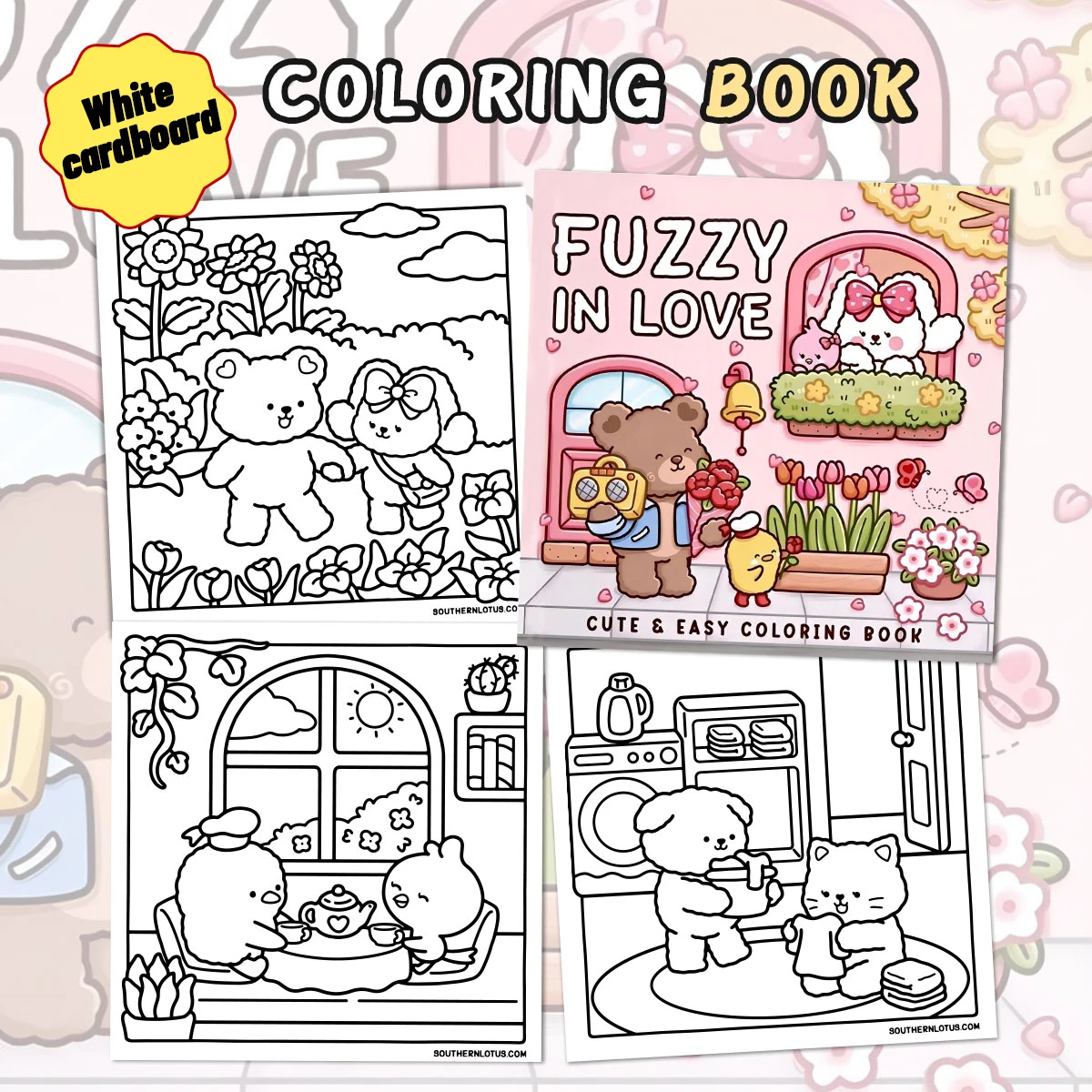 كتاب تلوين الحيوانات اللطيف، تخفيف التوتر على دعامة الدماغ، تضيع في الرسوم التوضيحية الرائعة للحيوانات الأليفة في هذه الكتاب التلوين الغني.