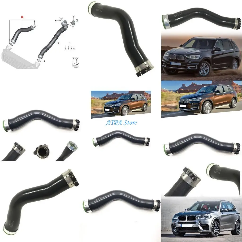 

U13C Car Maintenance Turbocharger Rubber BoostersHose Compatible For F15 F16 13718603095 Inflatable Tube Intercooler Air Pipe