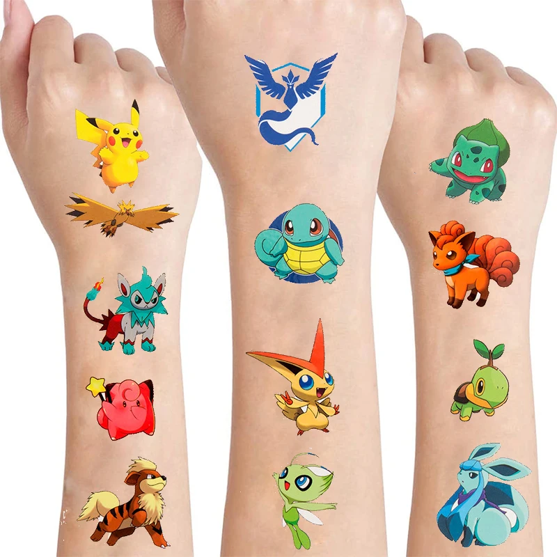 3PCS Tattoo Stickers Original Waterproof Sticker Funny Cartoon Kids Girls Gift Christmas Birthday Reward Toy