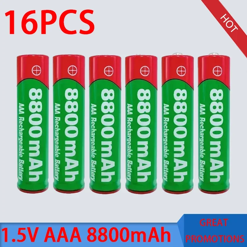 AAA Battery Rechargeable 1.5V AAA Battery 8800mAh AAA 1.5V New Alkaline Rechargeable Battery for LED Light Toys MP3 Long Life