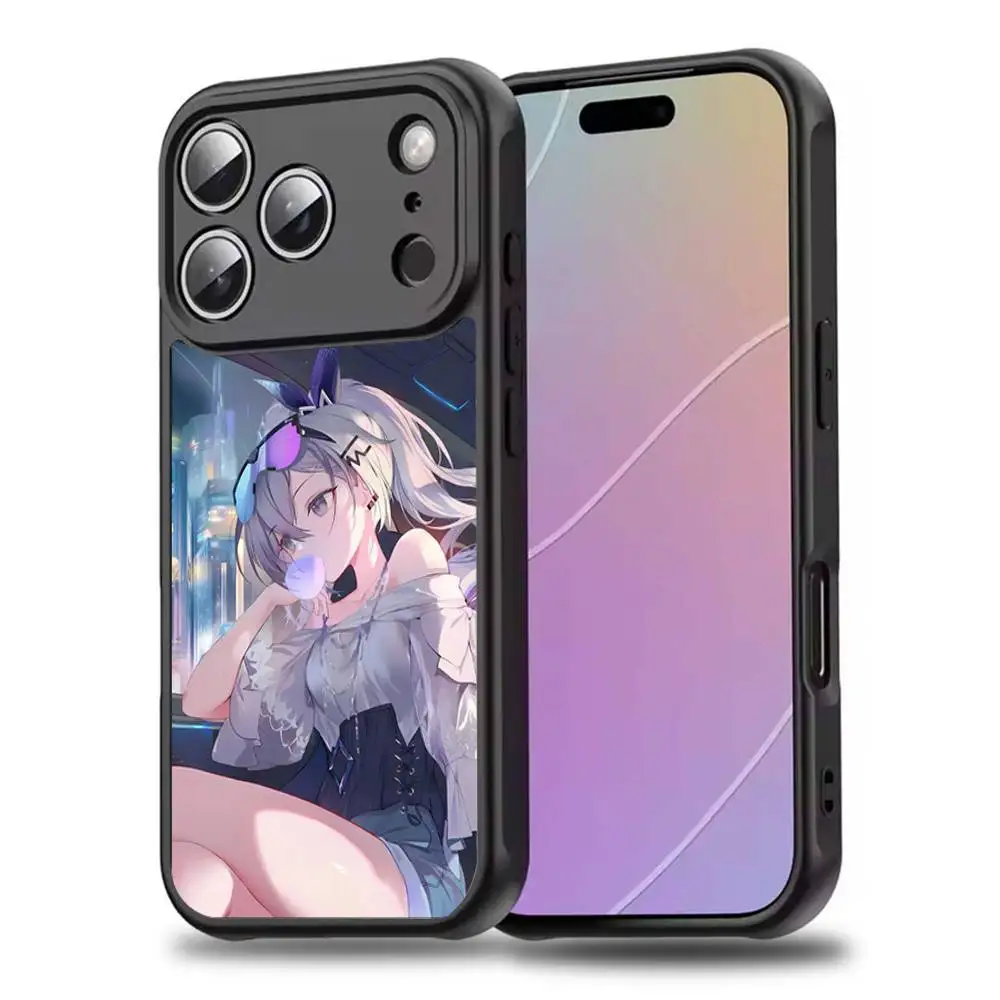 حافظة هاتف H-Honkai Silver W-Wolf لهاتف iPhone 17,16,15,14,13,12,11,Pro,Max,Plus,Mini,SE4,E Magsafe شحن لاسلكي مغناطيسي