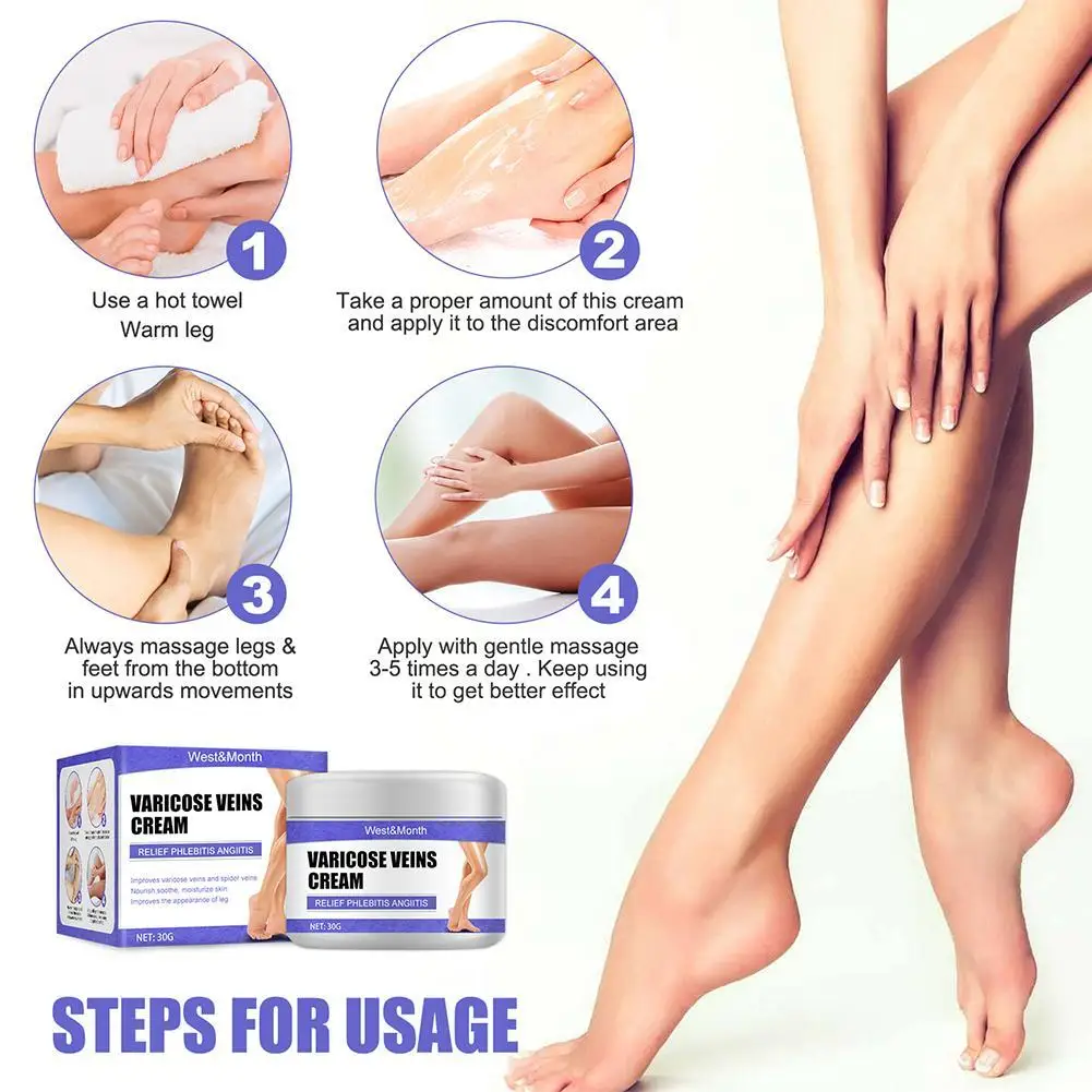 

Effective Varicose Veins Relief Cream Relieve Vasculitis Ointment Care Pain Treatment Medical Phlebitis Plaster 30g Spider X7w3