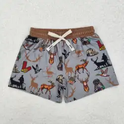 Dog Duck Deer Hunting Print Boys Summer Swim Trunks RTS Wholesale Baby Boy Summer Swimwear Fashion High Quality Boutique Shorts
