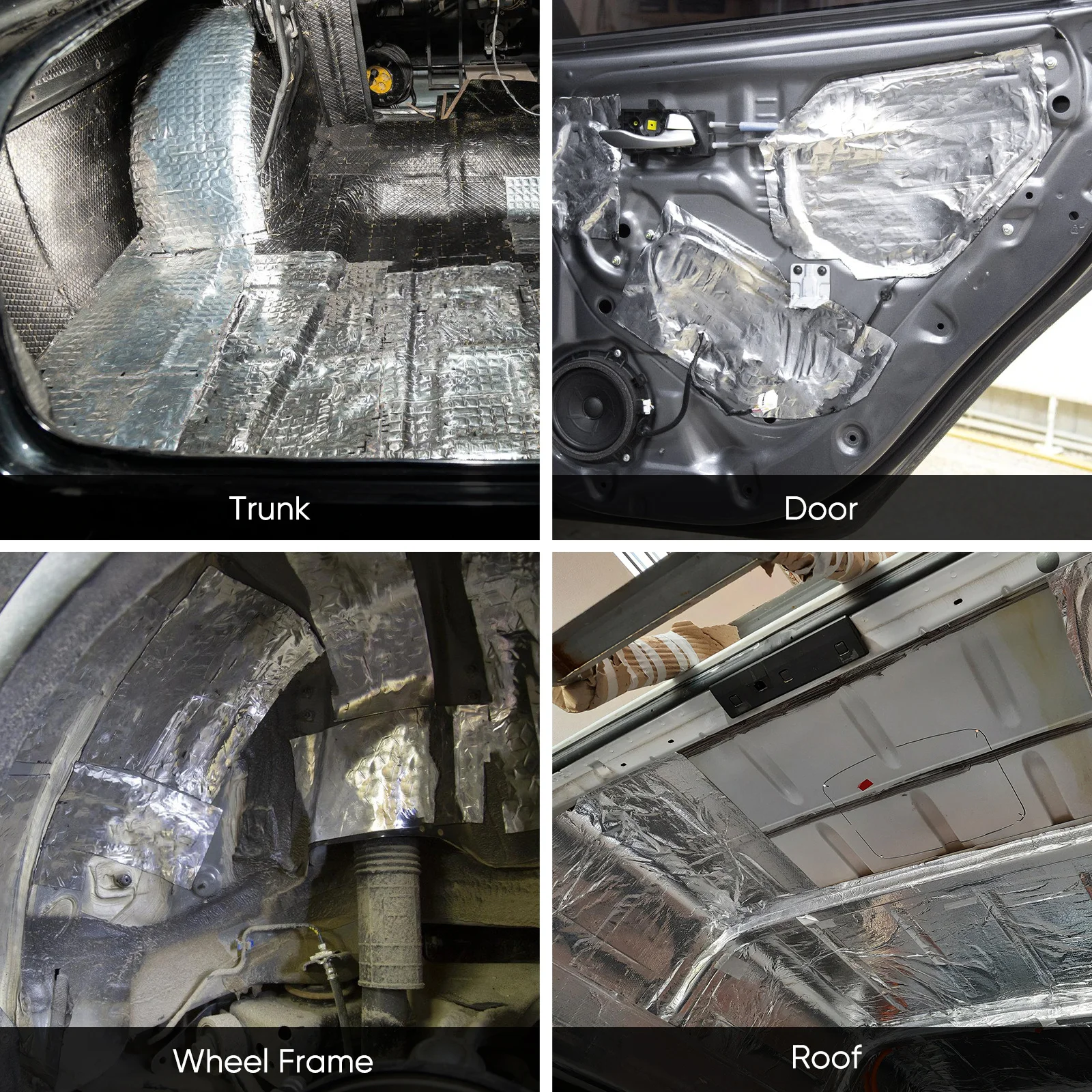 

20Pcs Car Insulation Mat Heat Noise Damping Sound Deadening Hood Van Door Interior Silent Deadener Deadening Mat